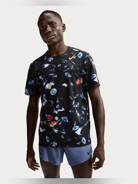 NWT Nike AeroSwift Glam Men's Dri-FIT Short-Sleeve Running Top IH5043-010 Size M